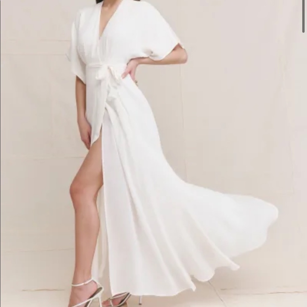 Reformation Winslow white dress size xs